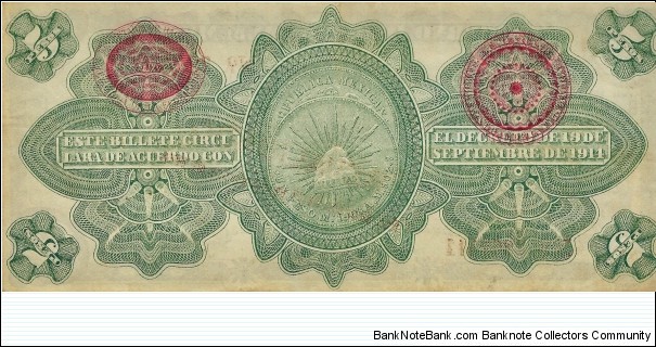 Banknote from Mexico year 1914