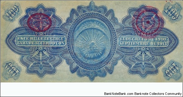 Banknote from Mexico year 1914