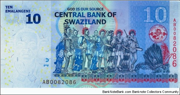 Banknote from Swaziland year 2014
