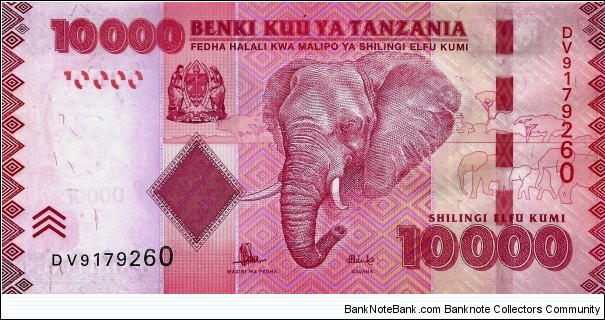 TANZANIA 10,000 Shilingi Banknote