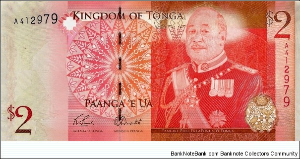 TONGA 2 Pa'anga Banknote