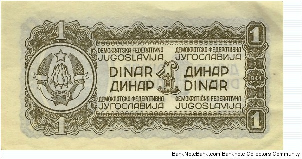 Banknote from Yugoslavia year 1944