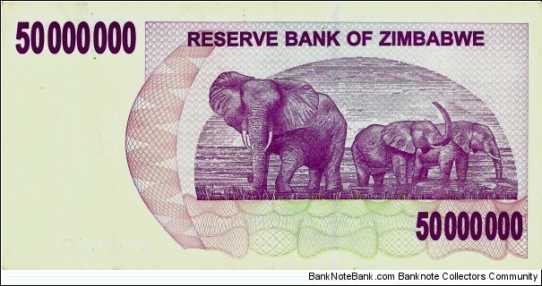 Banknote from Zimbabwe year 2008