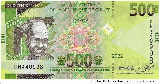 GUINEA 500 Francs Banknote
