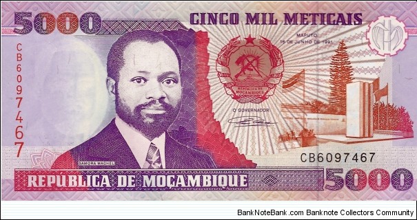 MOZAMBIQUE 5000 Meticais Banknote
